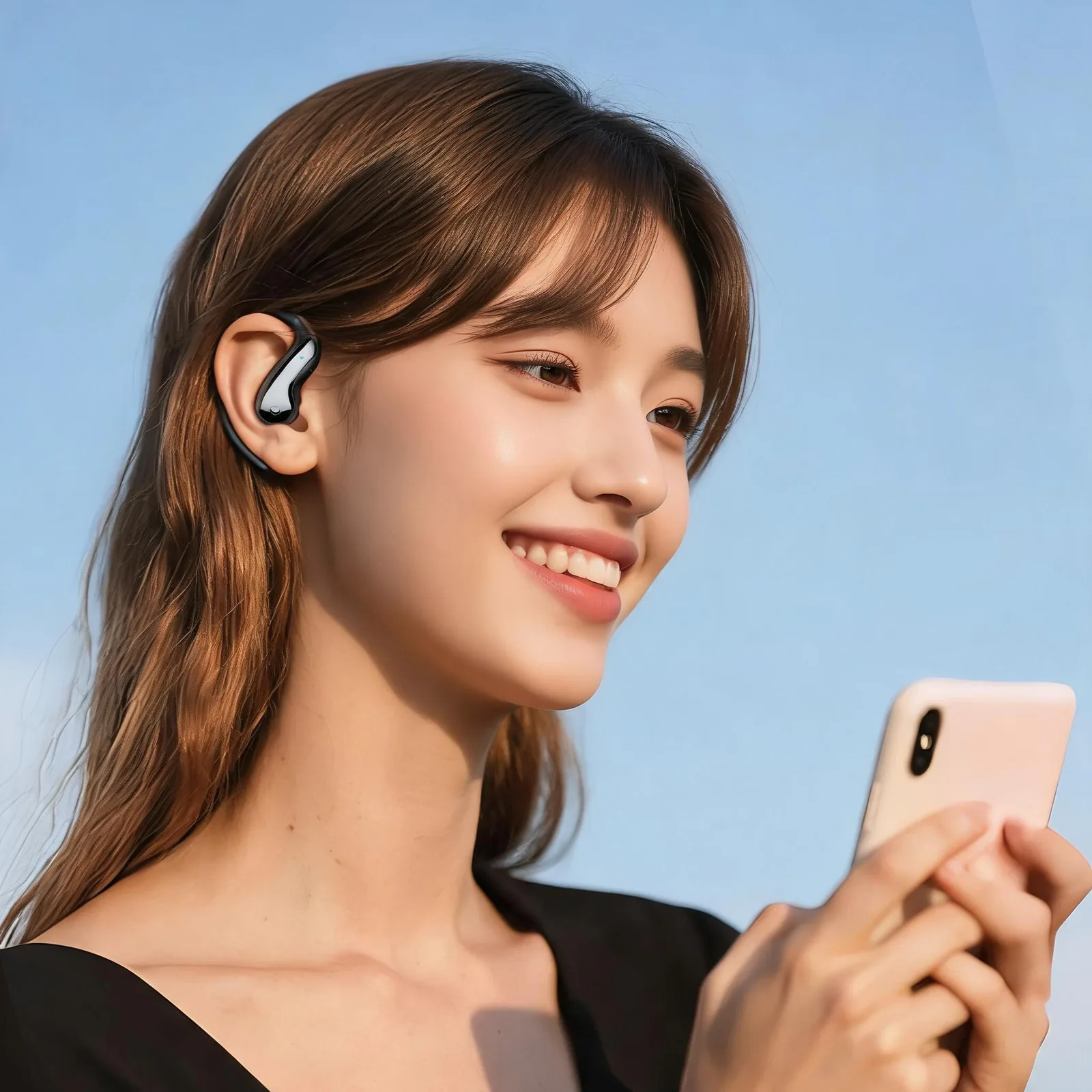 佩戴 SMARTALK-Air 的中国女性